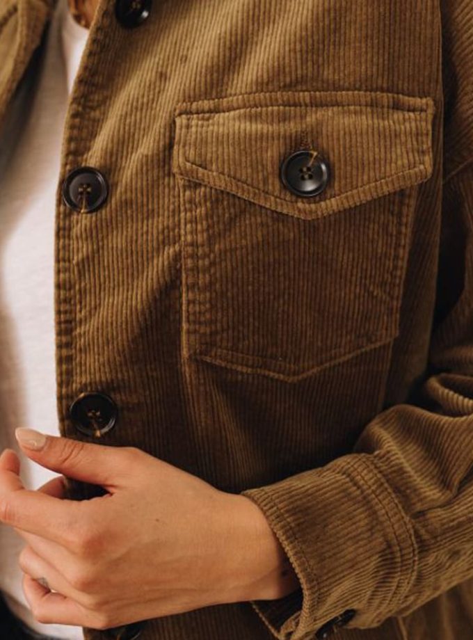 Veste en velours kaki - La Petite Etoile