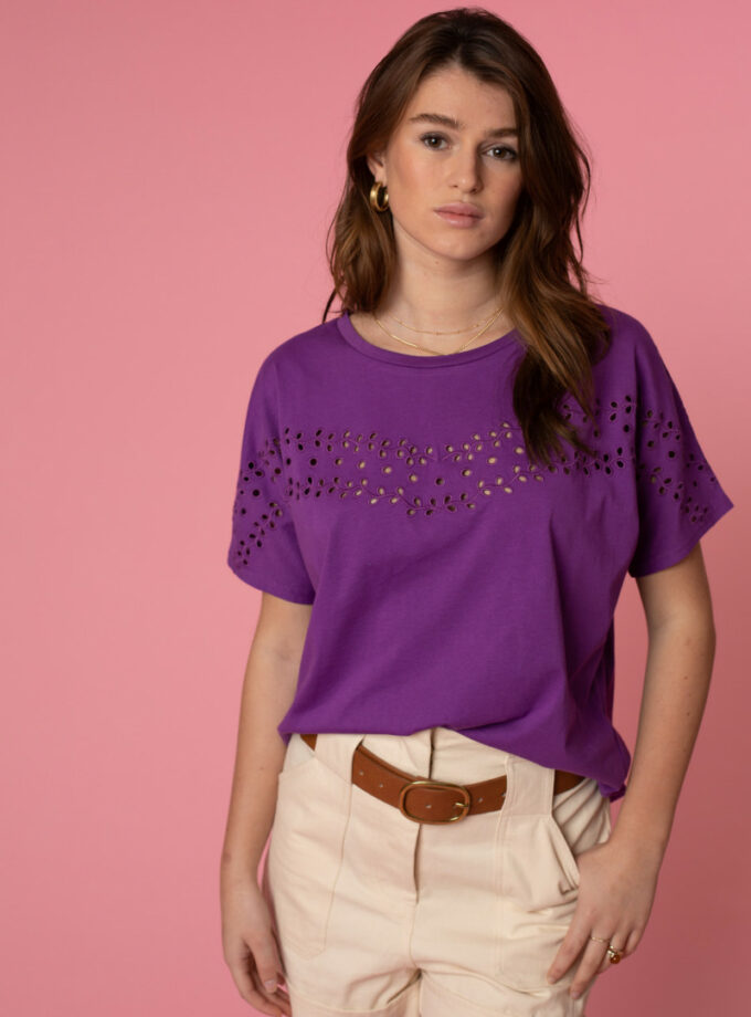 Tee shirt Lilly violet  - Orféo