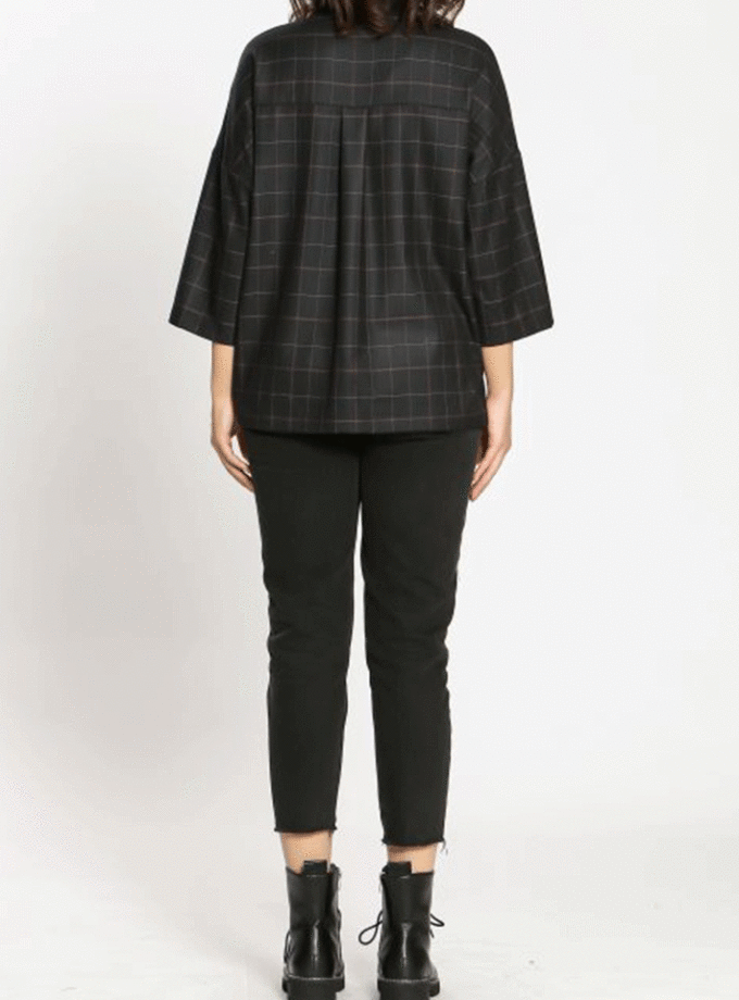 Robe 22221240 Navy à carreaux - SeeUsoon