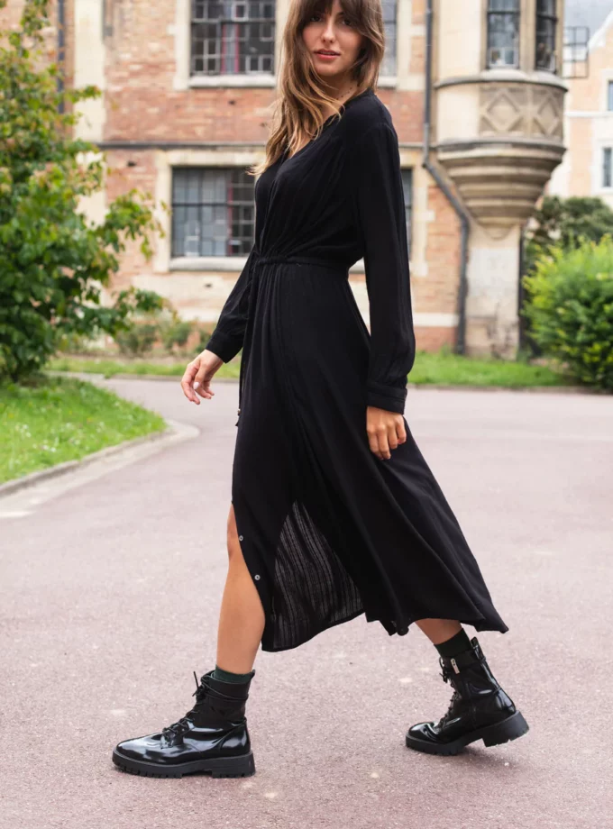 Robe Isra noire- La Petite Etoile